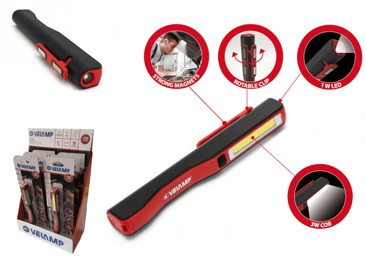 COB-LED Stiftleuchte mit Zusatzleuchte