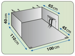 Kofferraumabdeckung Kunstleder 100 x 65 cm