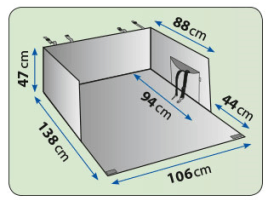 Kofferraumabdeckung Kunstleder 106 x 88 cm